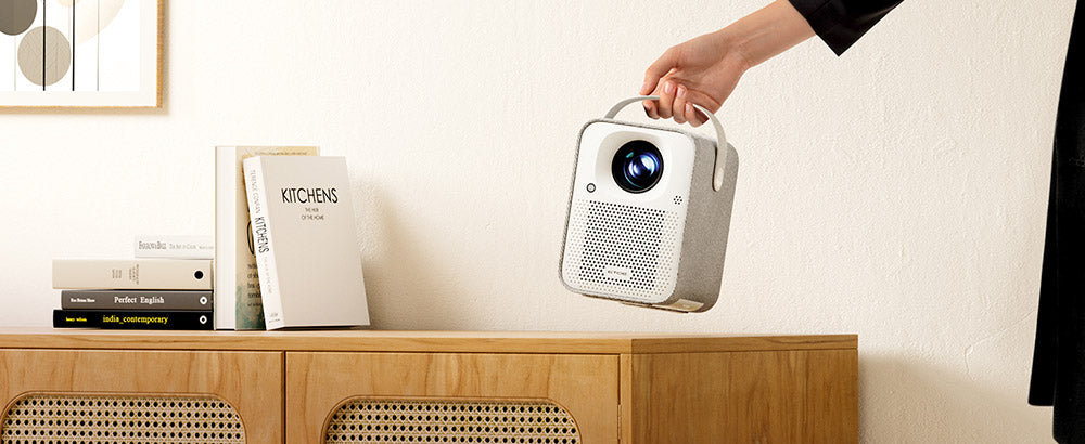 Projektor ETOE Seal, 400 ANSI lumenů, Google TV, nativní rozlišení 1080p, automatické ostření a automatická korekce lichoběžníkového zkreslení, Google Assistant