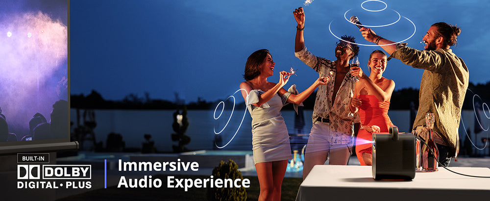 [Certifikovaný pro Netflix a Google TV] ETOE Seal Pro 1000 ANSI LCD projektor, nativní rozlišení 1080p, certifikace Dolby Audio, automatické ostření. Automatická korekce lichoběžníkového zkreslení, 2 x 10W reproduktory, vestavěný Chromecast, Google Assistant