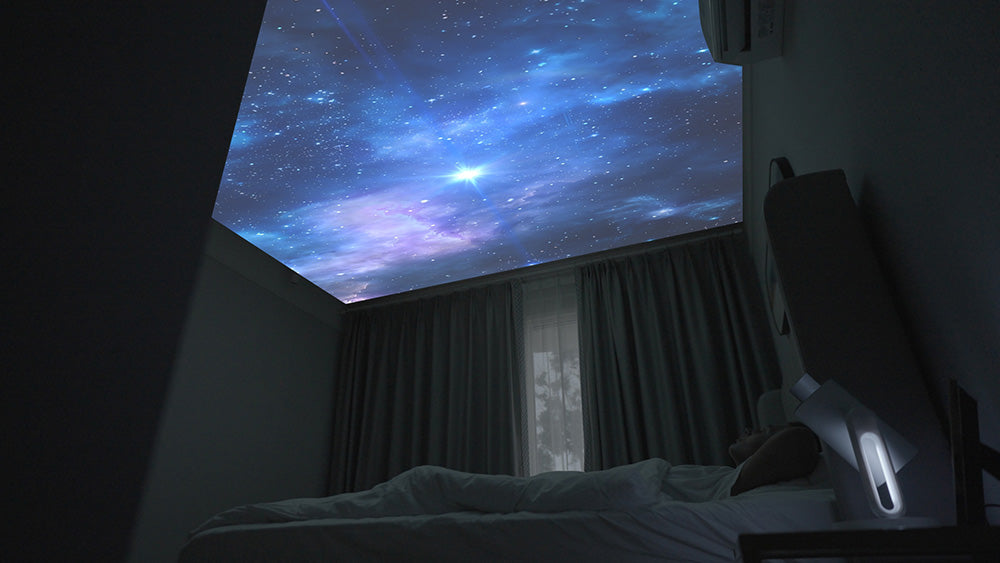 Projektor ETOE Starfish, Android TV 11.0, rotace 140°, 250 ANSI, dekódování 4K, automatická korekce lichoběžníkového zkreslení, vestavěný Chromecast, 5W reproduktor