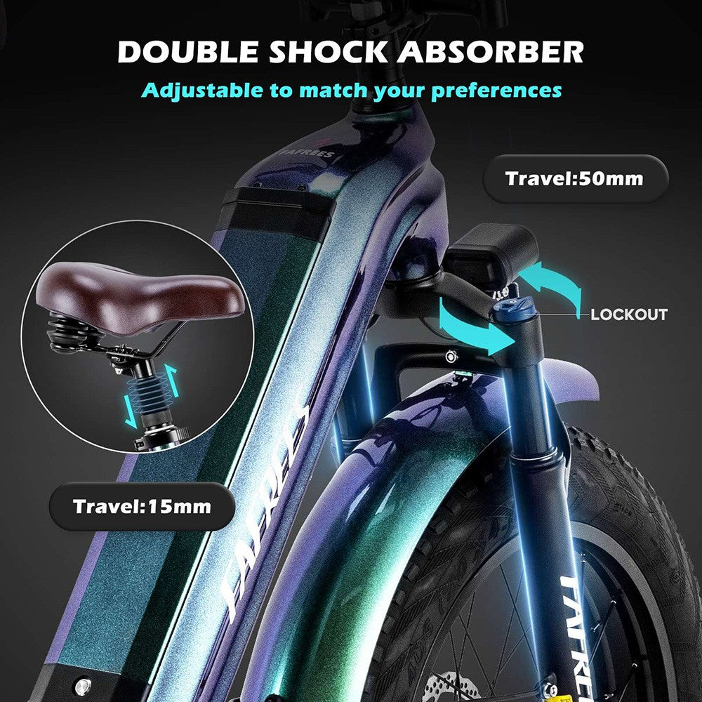 Elektrokolo Fafrees F20 Master 20*4,0 palce, vzduchová pneumatika, 500 W, zadní pohon, maximální rychlost 25 km/h, 48 V, 22,5 Ah, baterie Samsung, dojezd 140–160 km, hydraulické kotoučové brzdy, rám z uhlíkových vláken – šedá Aurora