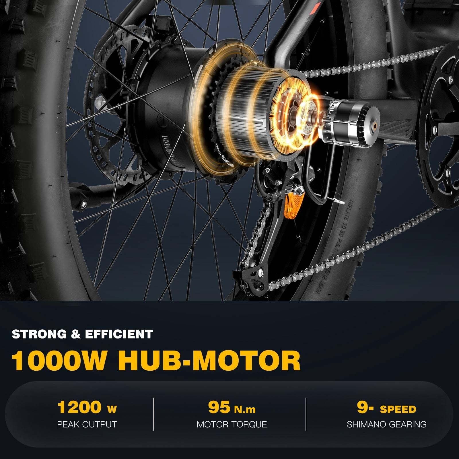 Elektrokolo FAFREES F26 Carbon X 26*4,8 palce, vzduchová pneumatika, 1000 W, zadní pohon, maximální rychlost 25 km/h, baterie 48 V 22,5 Ah, dojezd 120–140 km