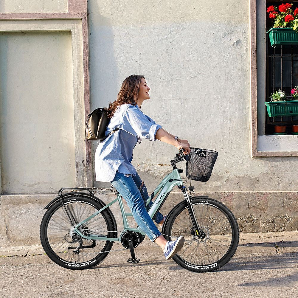 Elektrické kolo FAFREES FM8 Pro 27,5 palců, vzduchové pneumatiky 36V 250W, střední pohon 25km/h maximální rychlost 14,5Ah baterie dojezd 100-120km - černé