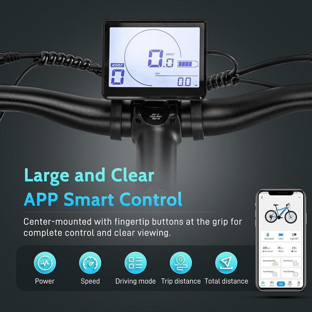 Elektrické kolo FAFREES FM8 Pro 27,5 palců, vzduchové pneumatiky 36V 250W, střední pohon 25km/h maximální rychlost 14,5Ah baterie dojezd 100-120km - černé