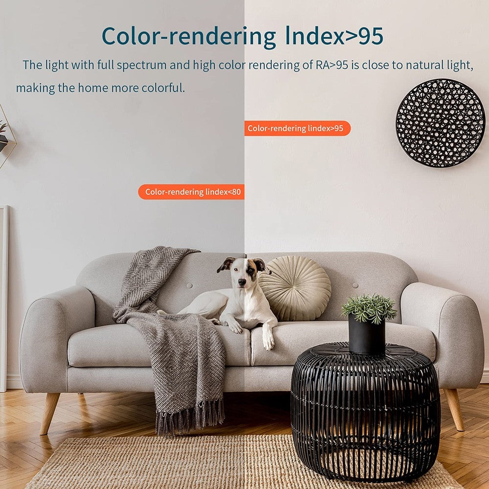 FIMEI MF18809 RGB LED stojací lampa, 18 RGB režimů, 4 teploty barev, dálkové ovládání, pro obývací pokoj, ložnici, kancelář - černá