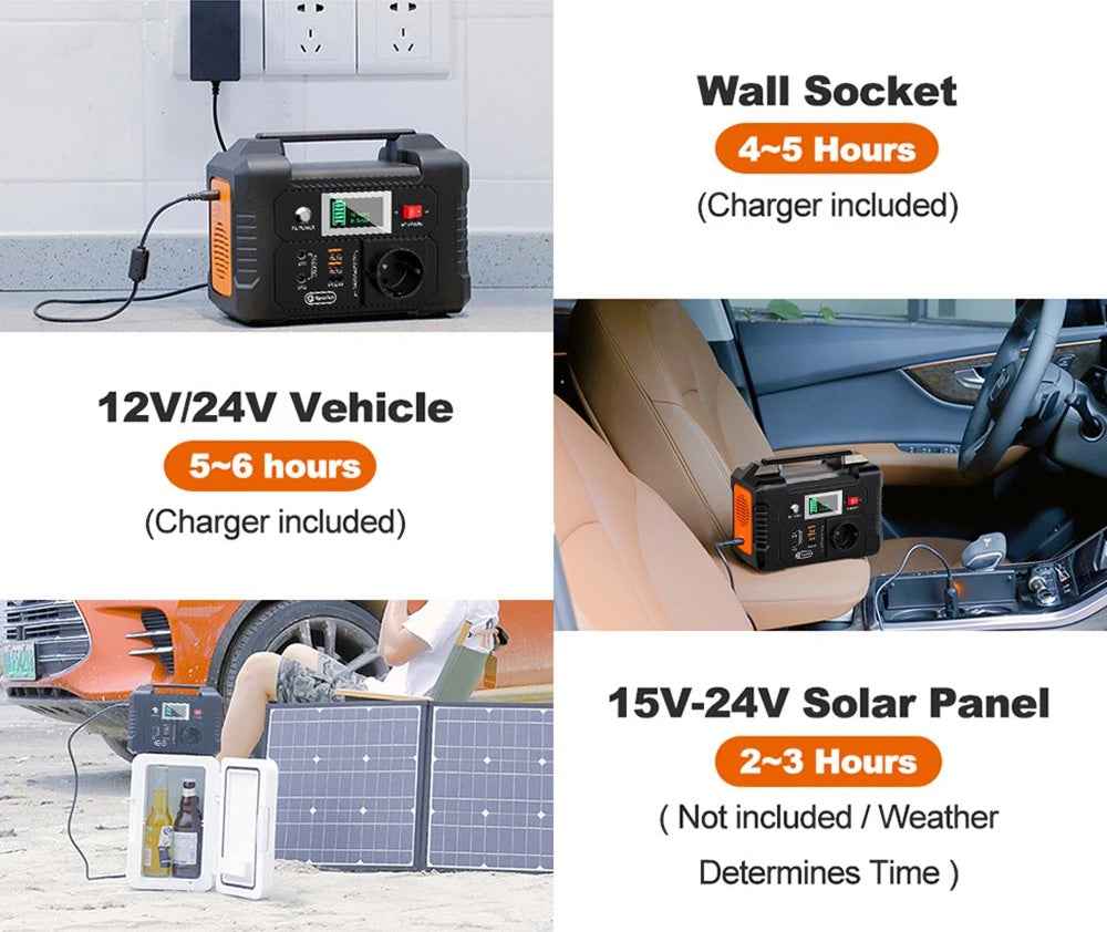 Přenosná elektrárna FlashFish E200 200W, 151Wh lithiová baterie, 1x čistá sinusová vlna, výstup AC220V, pro obytné vozy a kempingové dodávky