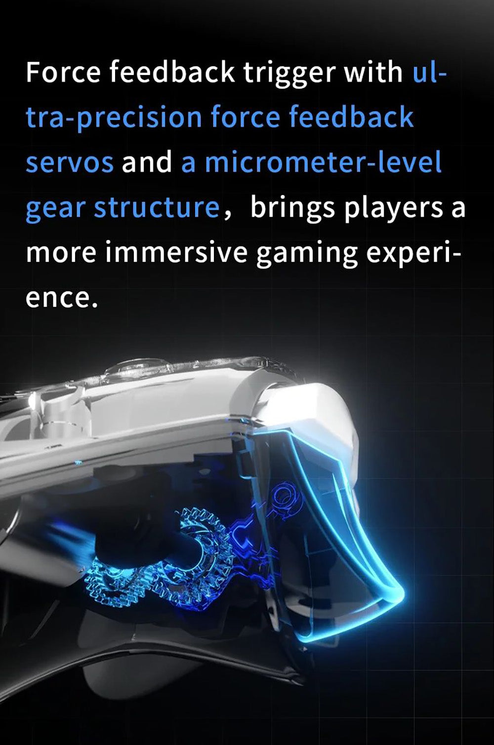 Herní ovladač Flydigi APEX 4, spouštěč s force feedbackem, joystick z lehké slitiny s nastavitelnou silou, frekvence dotazování 1000 Hz, LCD displej, kompatibilní s PC, NS, TV, Androidem a notebookem