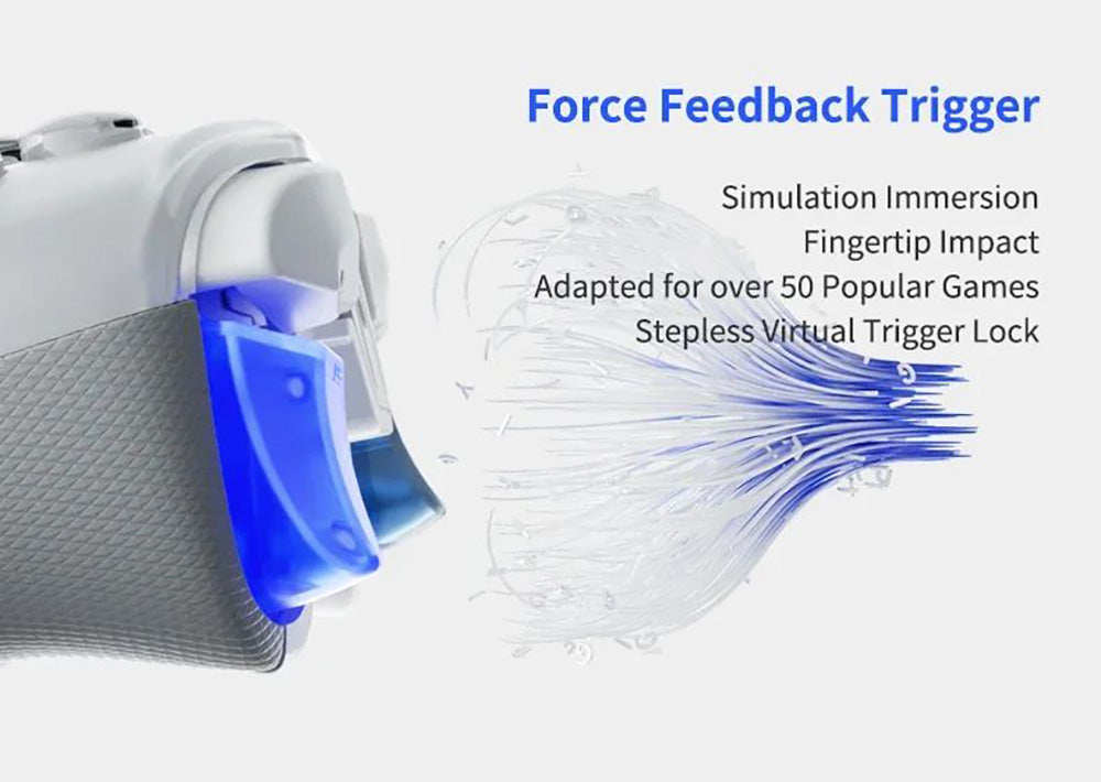 Herní ovladač Flydigi APEX 4, spouštěč s force feedbackem, joystick z lehké slitiny s nastavitelnou silou, frekvence dotazování 1000 Hz, LCD displej, kompatibilní s PC, NS, TV, Androidem a notebookem