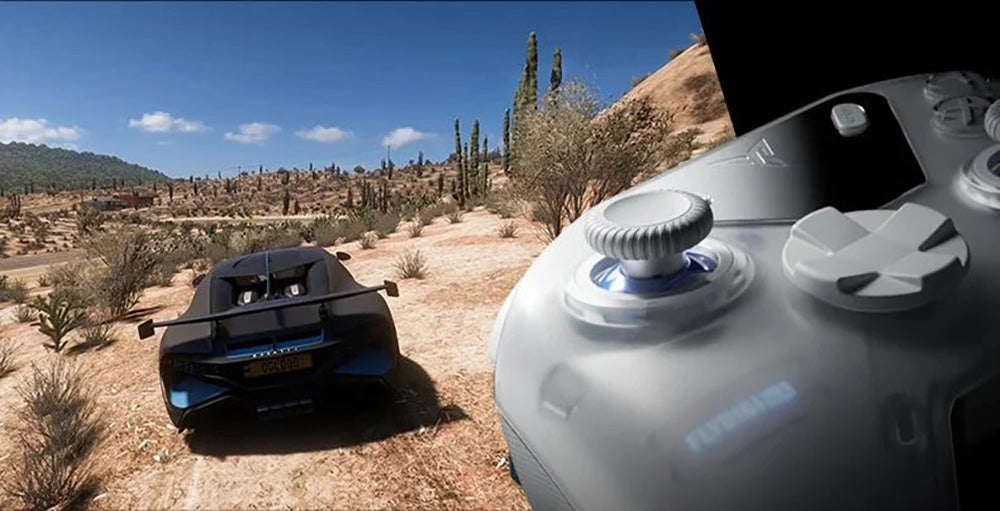 Herní ovladač Flydigi APEX 4, spouštěč s force feedbackem, joystick z lehké slitiny s nastavitelnou silou, frekvence dotazování 1000 Hz, LCD displej, kompatibilní s PC, NS, TV, Androidem a notebookem