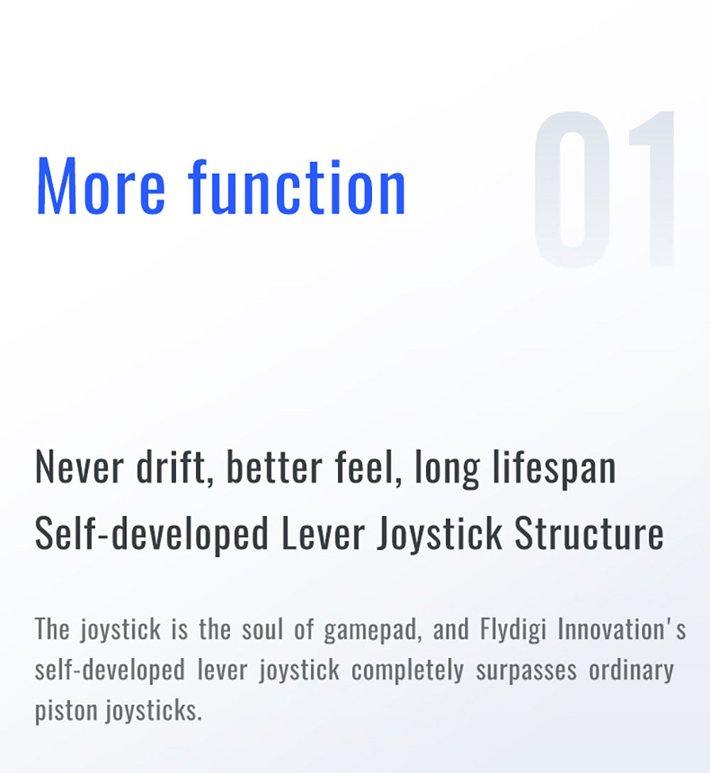 Herní ovladač Flydigi Direwolf 3, Hallův spouštěč, frekvence dotazování 1000 Hz, kompatibilní s PC / Switch / Apple / Android