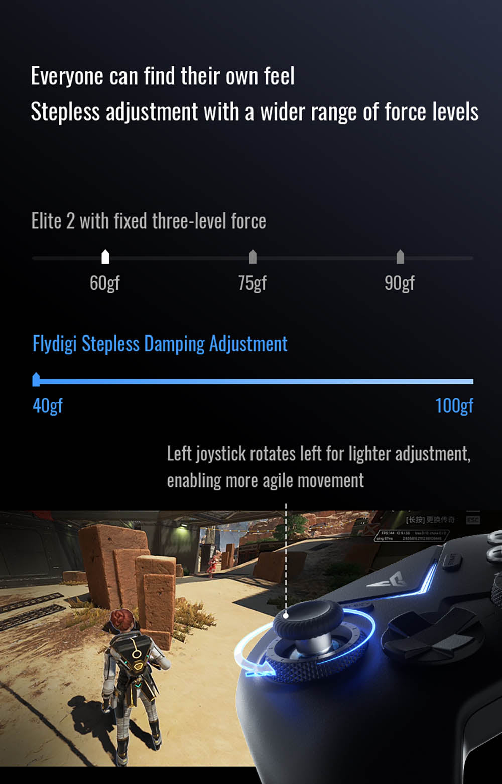 Herní ovladač Flydigi Vader 4 Pro, joystick s páčkou pro nastavení síly, Hall a Micro spouštěče 2 v 1, frekvence dotazování 1000 Hz, kompatibilní s PC, NS, TV, Androidem a notebookem