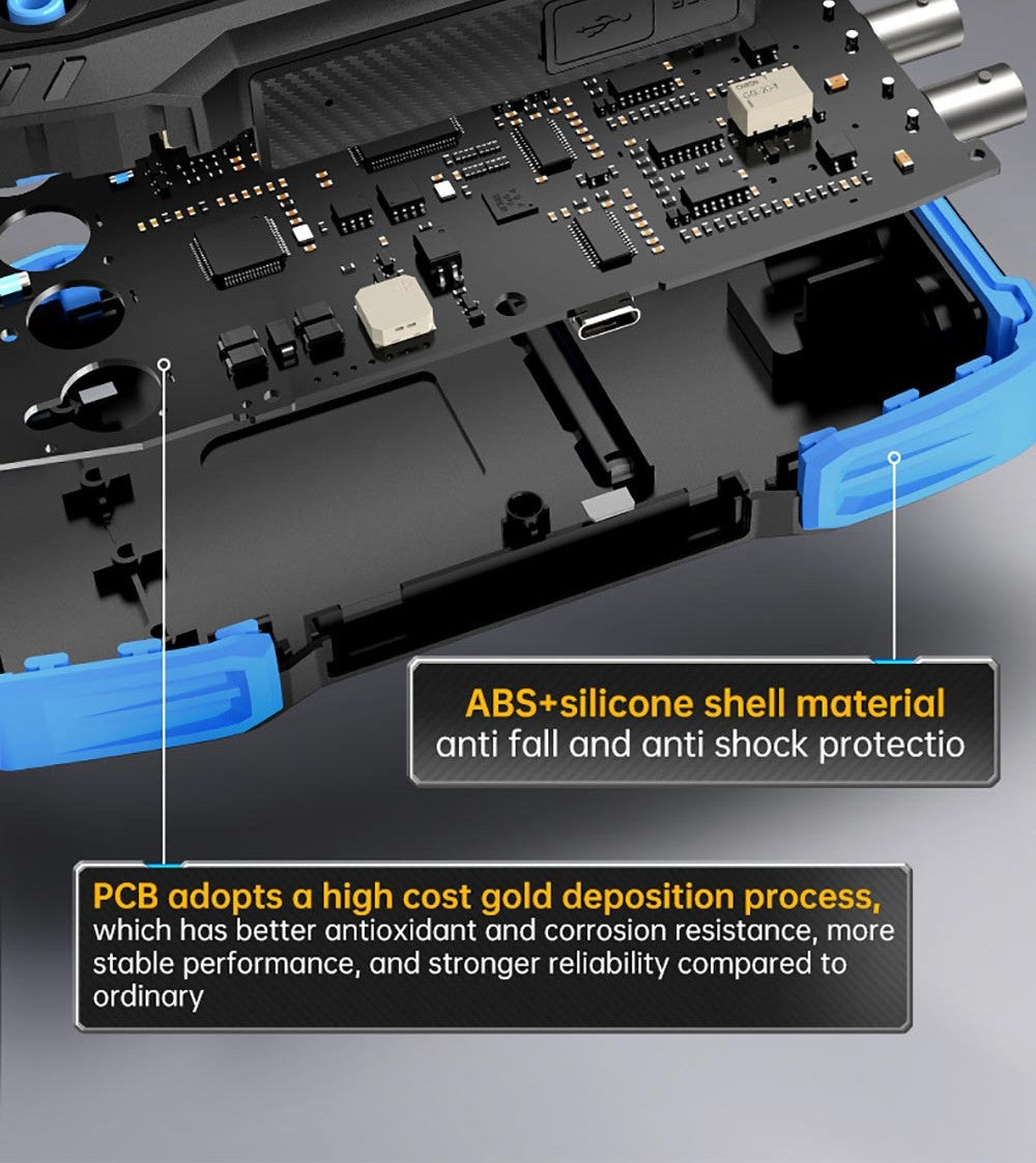 FNIRSI 2C23T 3 v 1 digitální osciloskopový multimetrový generátor signálu, 2 kanály, šířka pásma 10 MHz, vzorkovací frekvence 50 MSa/s, 9999 číslic