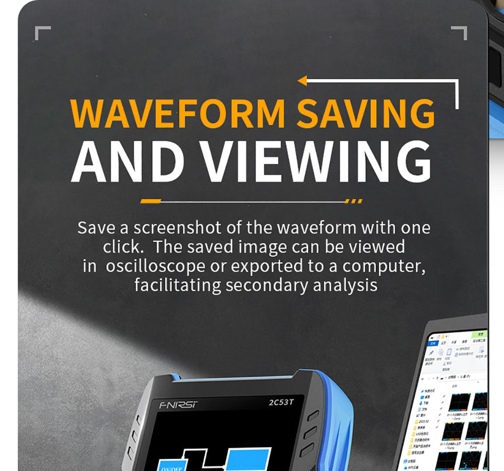 FNIRSI 2C53T 3v1 osciloskopový multimetr, generátor signálu, dvoukanálový, šířka pásma 50 MHz, vzorkovací frekvence 250 MS/s, 19999 číslic, napětí, proud, kondenzátor, rezistor, test diod - standardní verze
