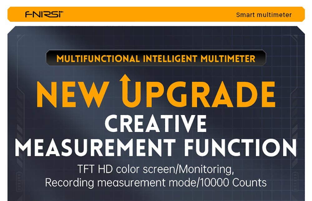 Ruční digitální multimetr FNIRSI DMT-99, 10000 číslic, 1000 V 10 A True RMS, automatický rozsah, měřič napětí AC/DC, měření NCV, dobíjecí baterie 1500 mAh