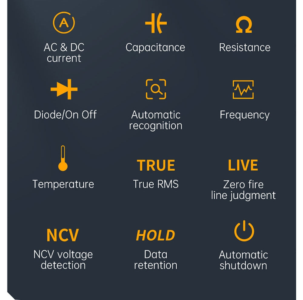 Ruční digitální multimetr FNIRSI DMT-99, 10000 číslic, 1000 V 10 A True RMS, automatický rozsah, měřič napětí AC/DC, měření NCV, dobíjecí baterie 1500 mAh