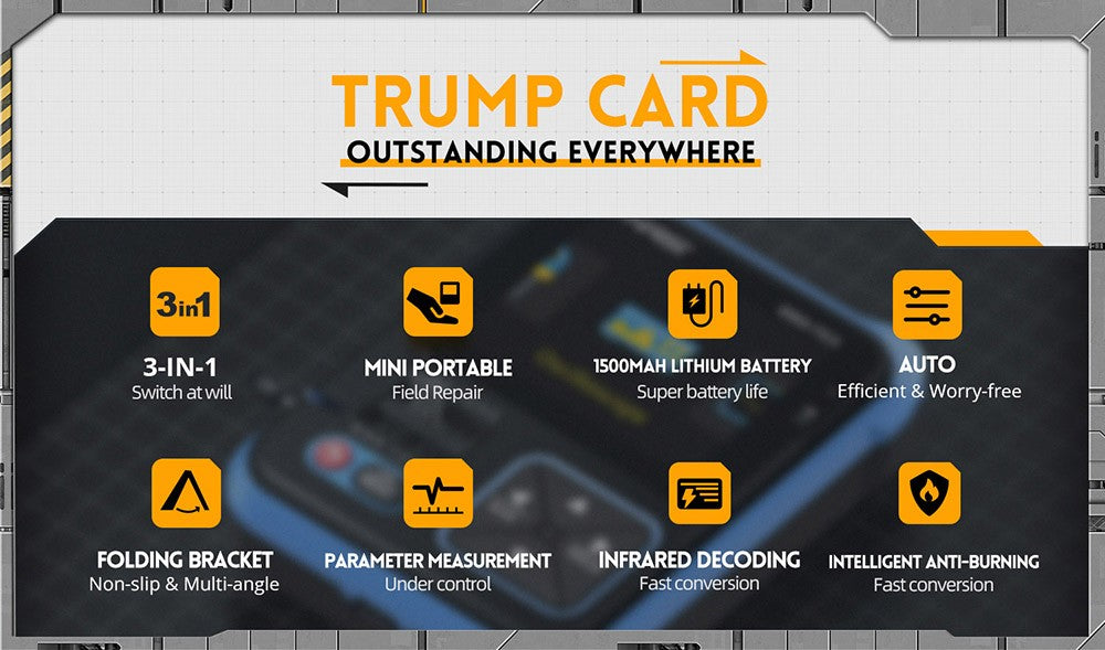 FNIRSI DSO-TC3 3 v 1 digitální osciloskop s vysokonapěťovou sondou P6100, generátorem signálu DDS, testerem tranzistorů, 1 kanál, šířka pásma 500 kHz, vzorkovací frekvence 10 MSa/s, 6 typů průběhů.