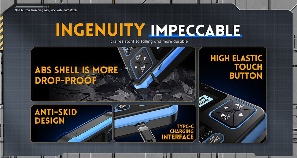 FNIRSI DSO-TC3 3 v 1 digitální osciloskop s vysokonapěťovou sondou P6100, generátorem signálu DDS, testerem tranzistorů, 1 kanál, šířka pásma 500 kHz, vzorkovací frekvence 10 MSa/s, 6 typů průběhů.
