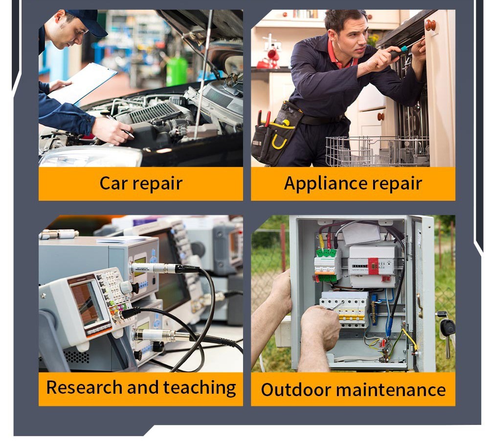 Mini ruční digitální osciloskop FNIRSI DSO152 s vysokonapěťovou sondou P6100, vzorkovací frekvencí 2,5 MSa/s, šířkou pásma 200 kHz