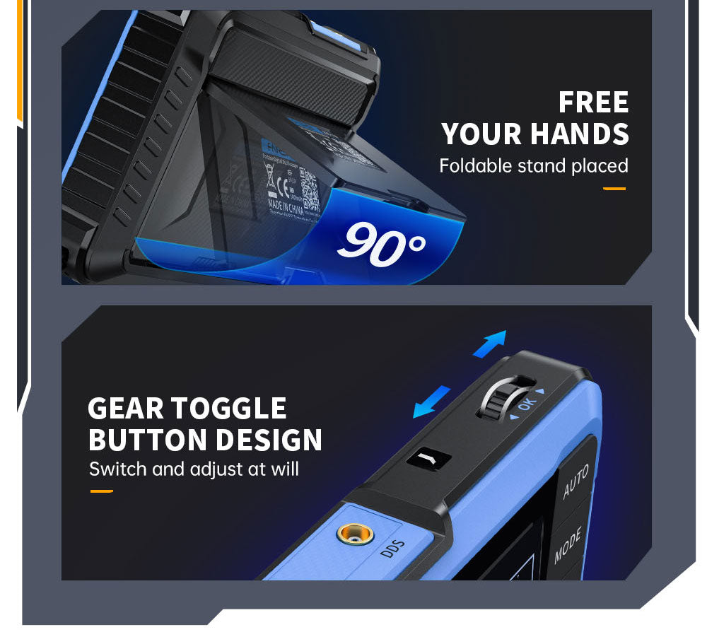 Digitální osciloskop FNIRSI DSO510 2v1, generátor signálu DDS, 2,8palcový displej, šířka pásma 10 MHz, vzorkovací frekvence 48 MS/s, automatický/normální/jednoduchý režim spouštění