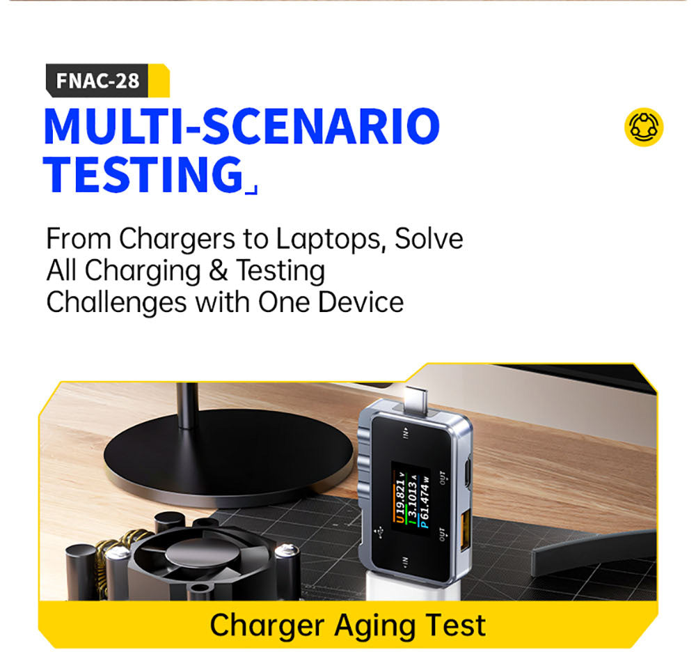 USB tester FNIRSI FNAC-28 2v1 Type-C