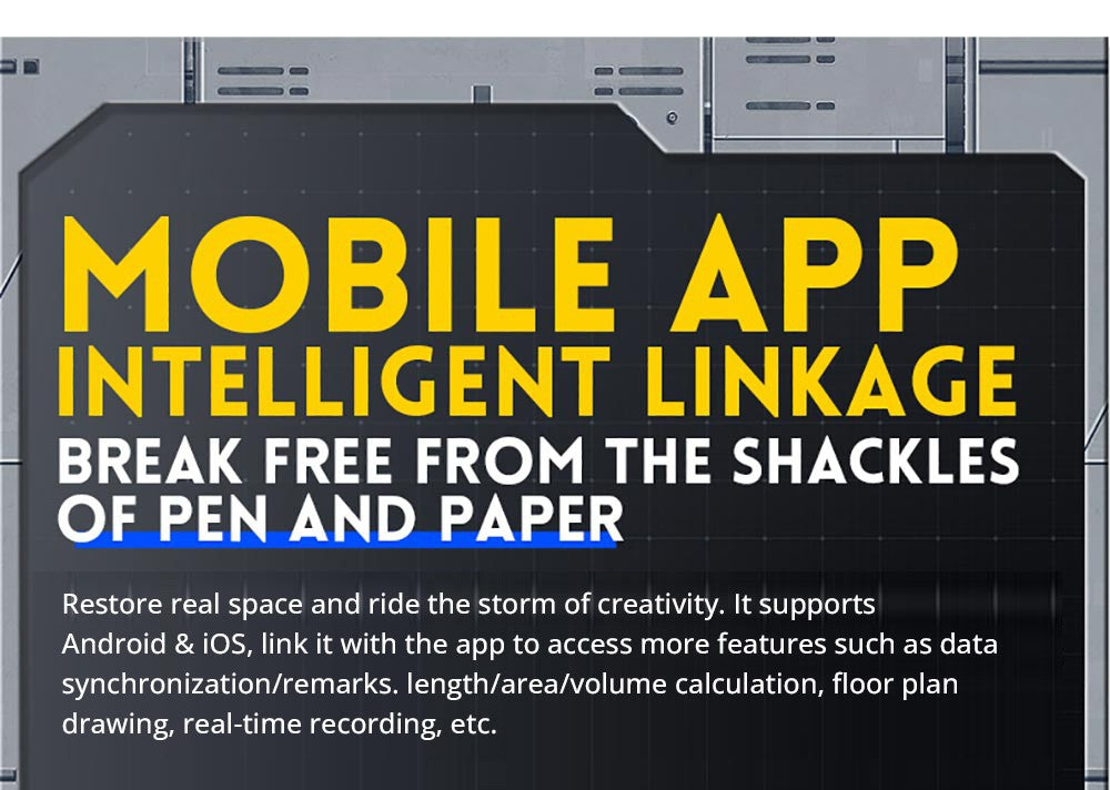 FNIRSI IR40 Inteligentní laserový dálkoměr, digitální měřič vzdálenosti, rozsah měření 40 m, gravitační senzor 360 stupňů, připojení k aplikaci, baterie 400 mAh - šedý