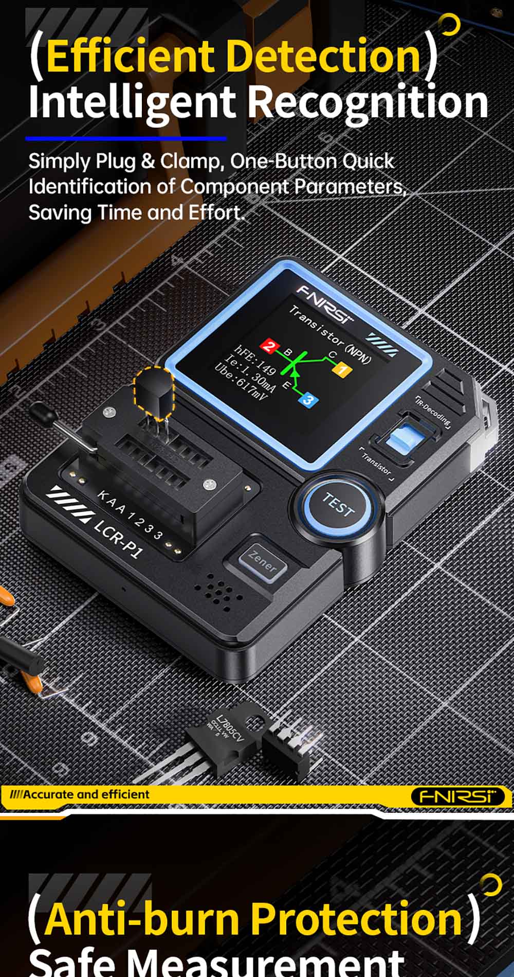 Tester tranzistorů FNIRSI LCR-P1