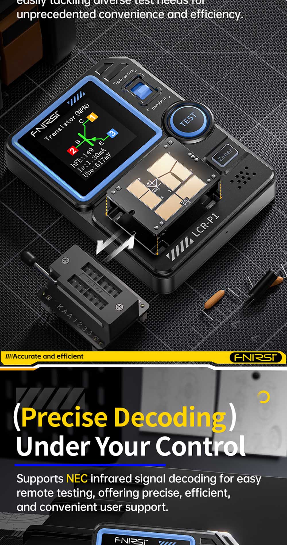 Tester tranzistorů FNIRSI LCR-P1