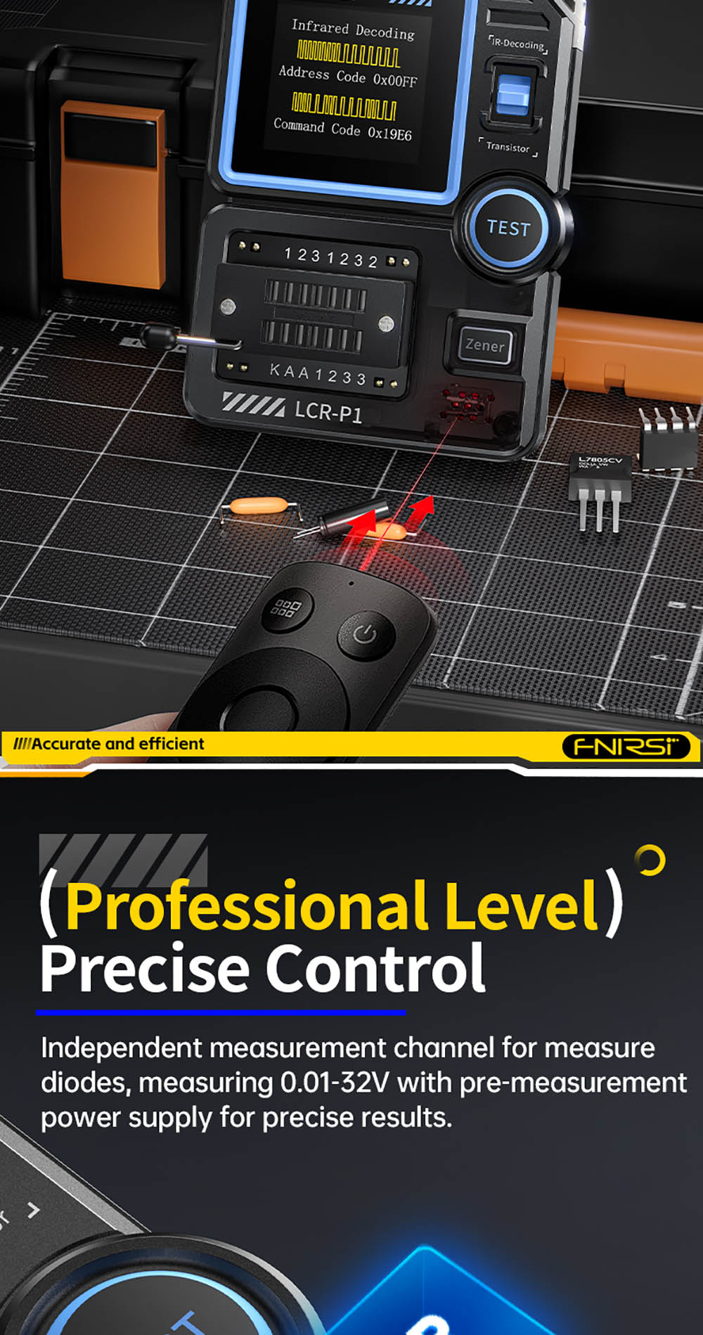 Tester tranzistorů FNIRSI LCR-P1