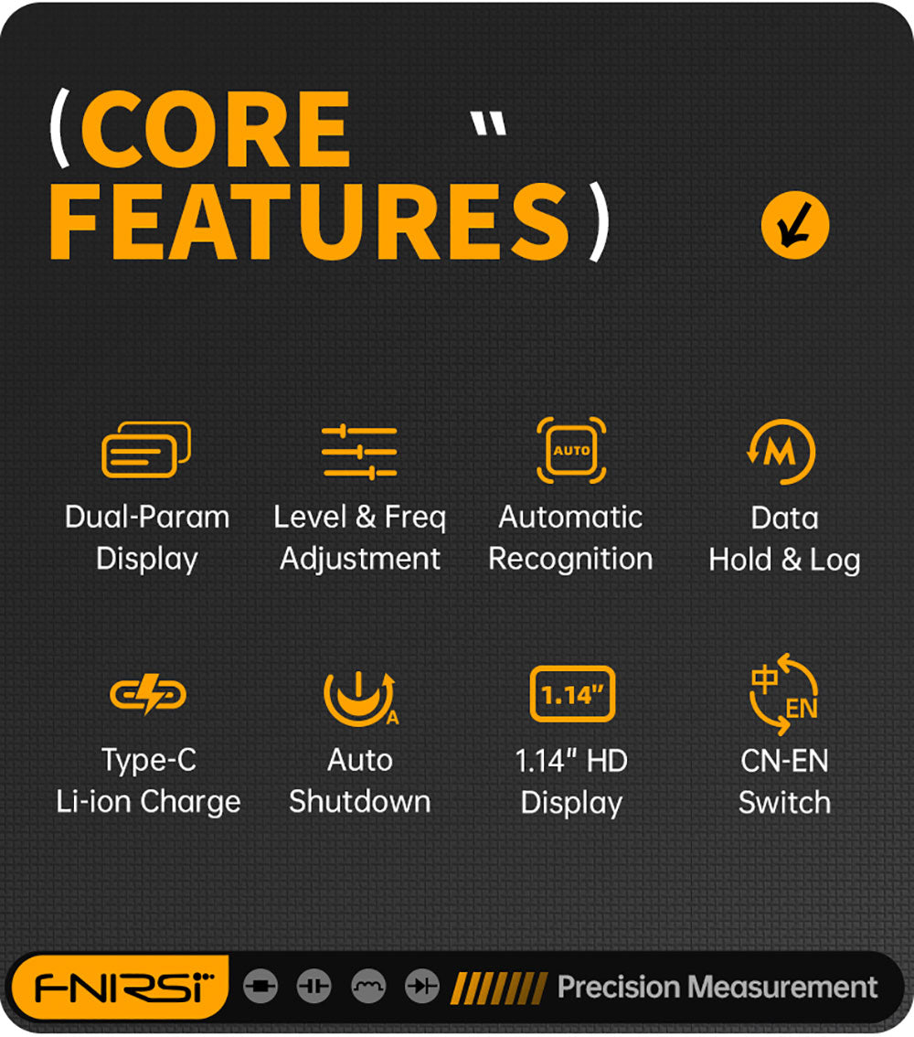 FNIRSI LCR-ST1 Mini Smart Tweezer LCR metr/ESR metr, s frekvencí 100Hz, 1kHz, 10kHz