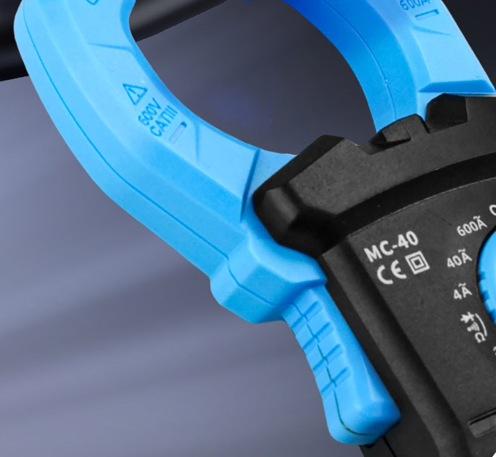 Digitální klešťový měřič FNIRSI MC40, 6000 číslic True RMS, automatický rozsah, měření proudu 600 A