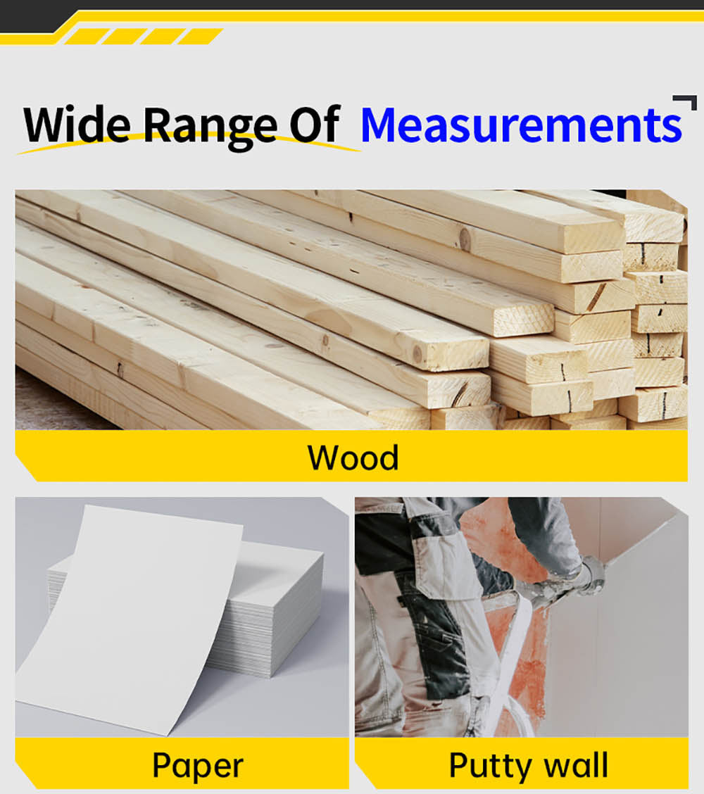 Bezkolíkový vlhkoměr FNIRSI WMT-10, obrazovka 2,4 palce, hloubka měření 17 mm