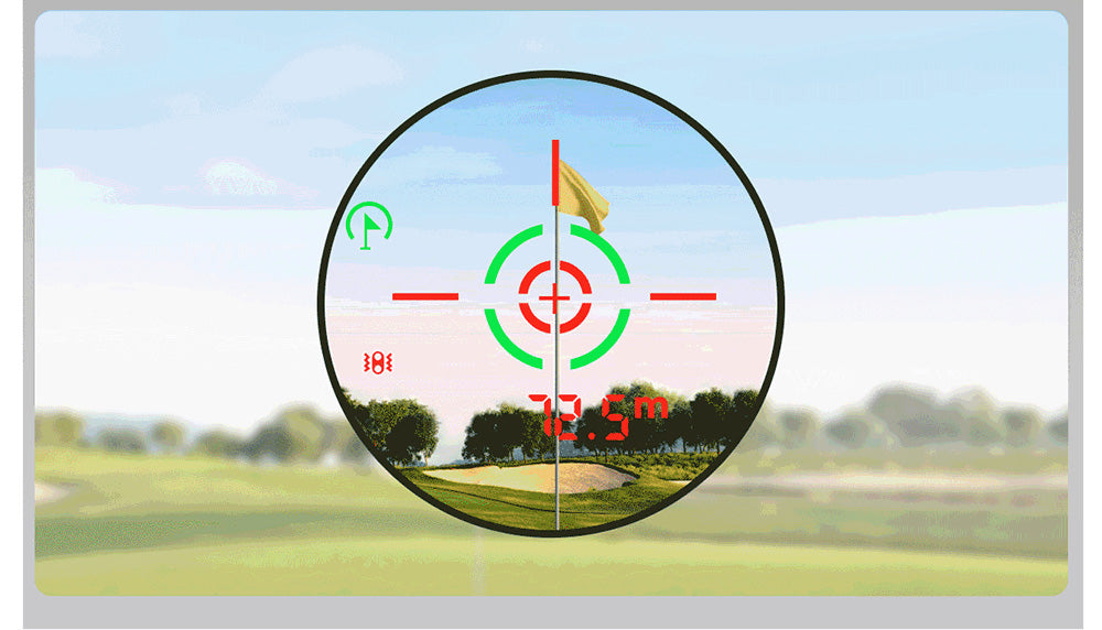 Golfový dálkoměr FOSSiBOT C1000 Pro, zelený a červený OLED displej, rychlost měření 0,06 s, dosah měření 1000 m, vodotěsnost IP54