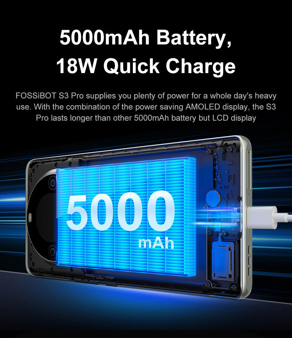 Chytrý telefon FOSSiBOT S3 Pro 4G, 6,67