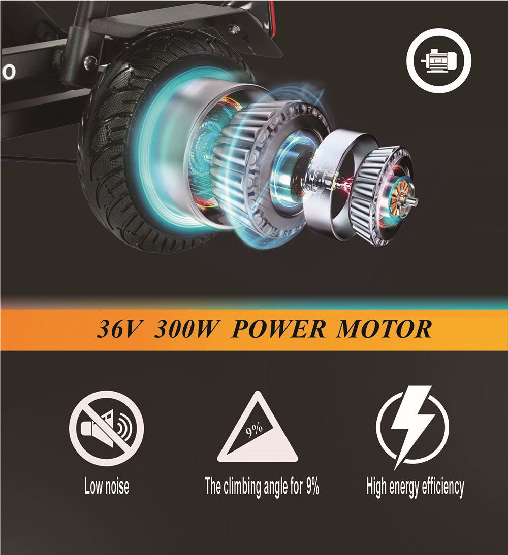 Freejoyer F7 Pro čtyřkolová elektrická koloběžka se sedadlem, motor 300 W, baterie 36 V 13 Ah, maximální rychlost 15 km/h, maximální dojezd 35 km - černá