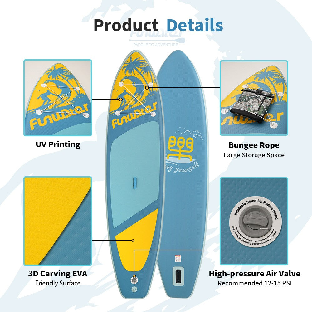 1Funwater SUPFW28E Stand-Up Paddleboard 350*87*15 cm