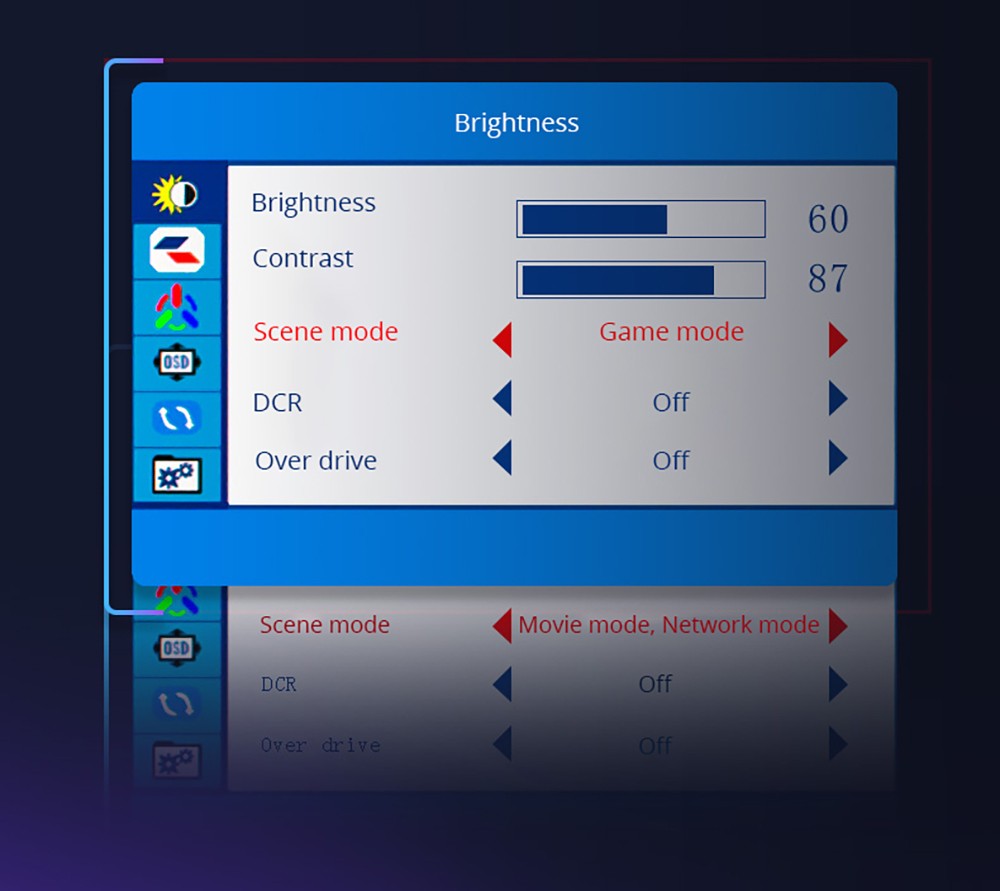 Herní monitor FYHXele FY24FMC-B, 24palcový 1080P FHD 16:9 VA displej, obnovovací frekvence 75 Hz, panel 2800R MVA, doba odezvy 2 ms, 99 % sRGB, nastavitelný náklon, černý