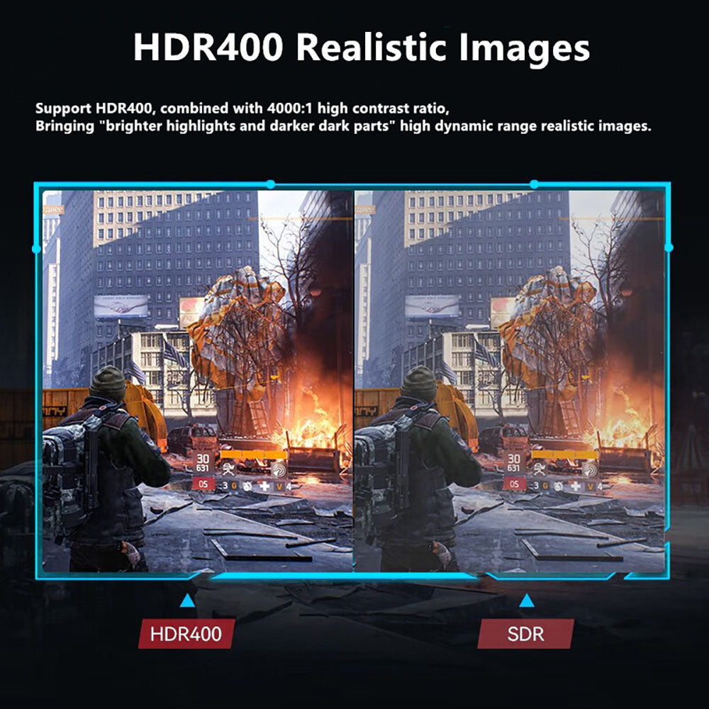 Herní monitor FYHXele FY34WQHC s úhlopříčkou 34 palců, rozlišení 3440*1440, WQHD 1500R VA, obnovovací frekvence 165 Hz, kontrast 3000:1, HDR 400, doba odezvy 1 ms, FreeSync a Adaptive Sync, Game Plus, 2x HDMI 2.0, 2x DP 1.4, montáž VESA 100*100 mm