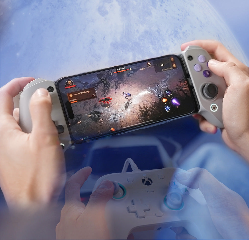 Mobilní herní ovladač GameSir G8 typu C, gamepad typu Plug and Play s joysticky s Hallovým efektem/Hallovým triggerem, 3,5mm audio jack, kompatibilní s Androidem a iPhonem řady 15