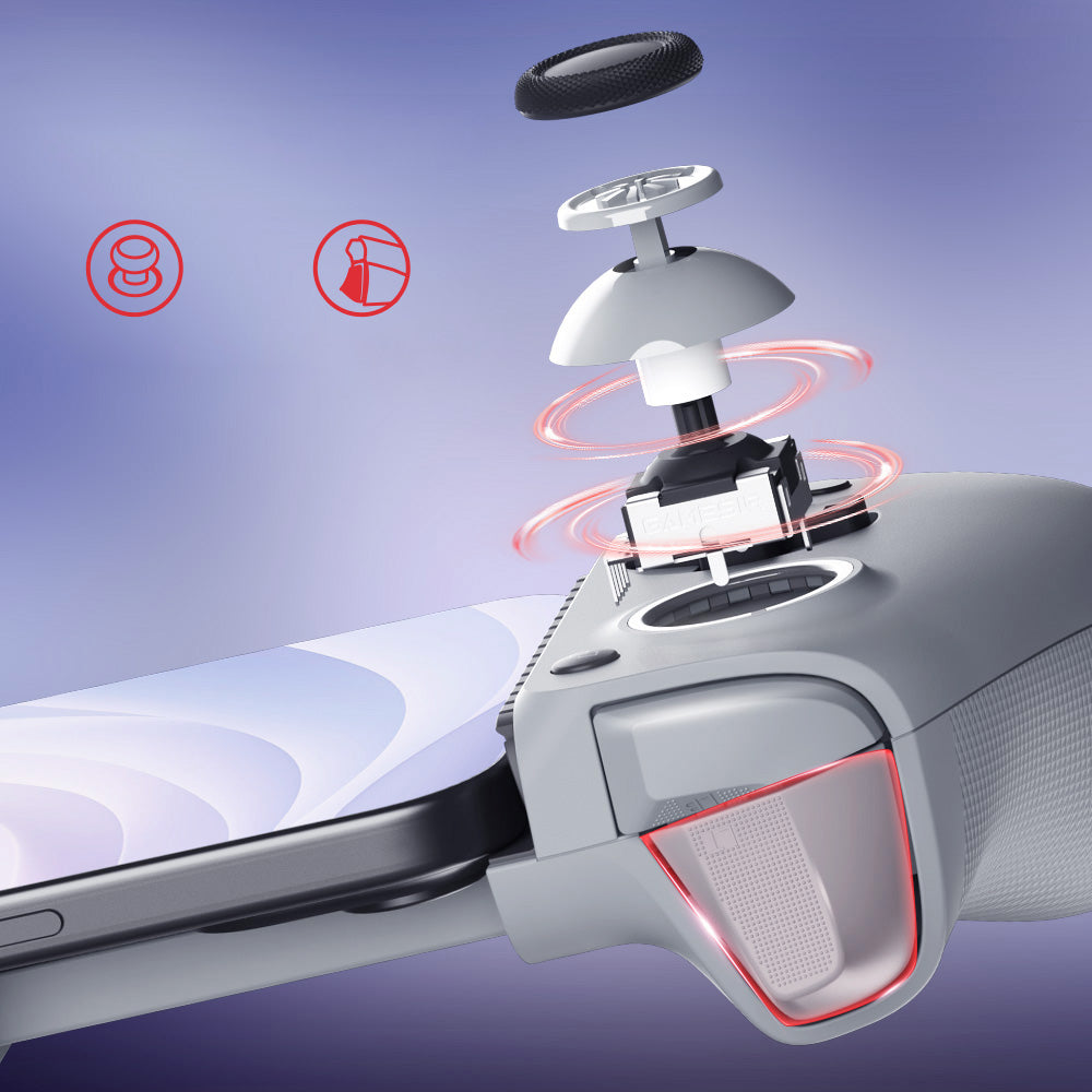 Mobilní herní ovladač GameSir G8 typu C, gamepad typu Plug and Play s joysticky s Hallovým efektem/Hallovým triggerem, 3,5mm audio jack, kompatibilní s Androidem a iPhonem řady 15