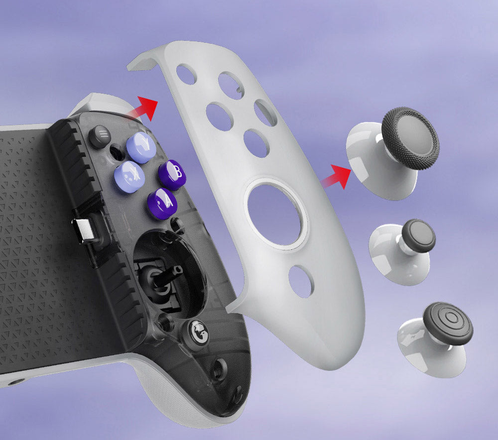 Mobilní herní ovladač GameSir G8 typu C, gamepad typu Plug and Play s joysticky s Hallovým efektem/Hallovým triggerem, 3,5mm audio jack, kompatibilní s Androidem a iPhonem řady 15