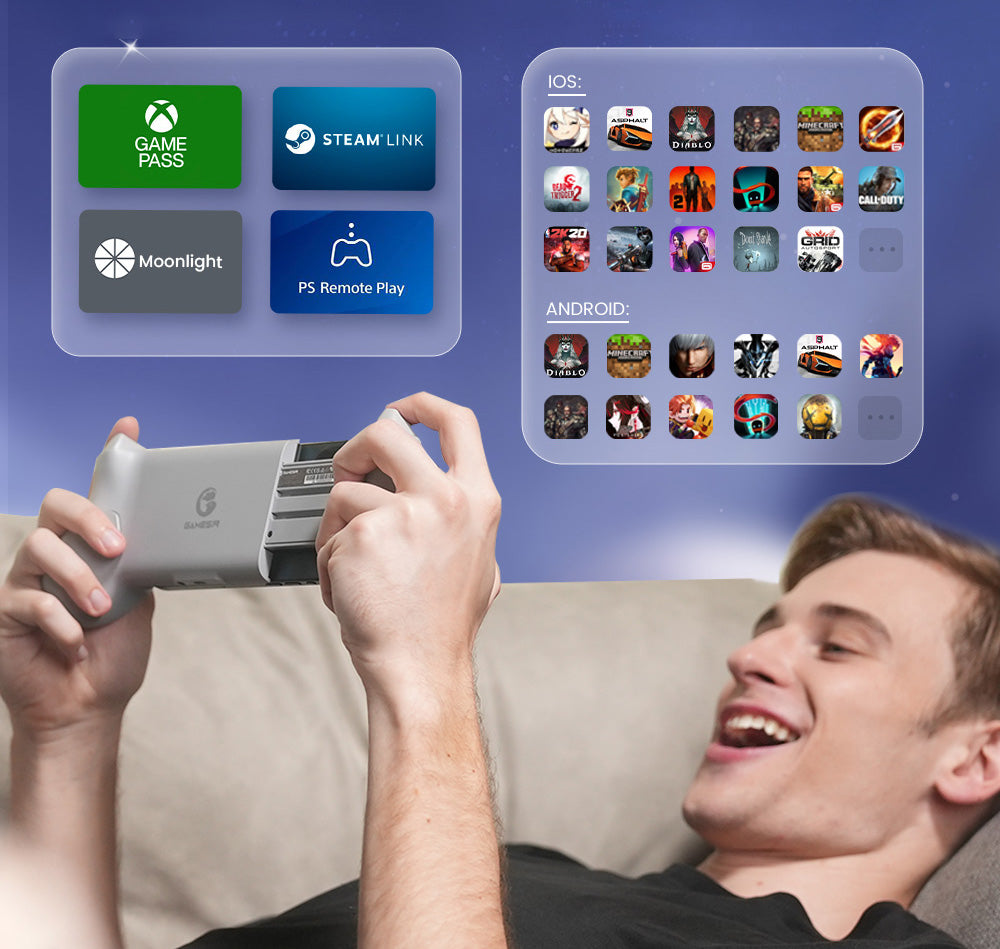 Mobilní herní ovladač GameSir G8 typu C, gamepad typu Plug and Play s joysticky s Hallovým efektem/Hallovým triggerem, 3,5mm audio jack, kompatibilní s Androidem a iPhonem řady 15