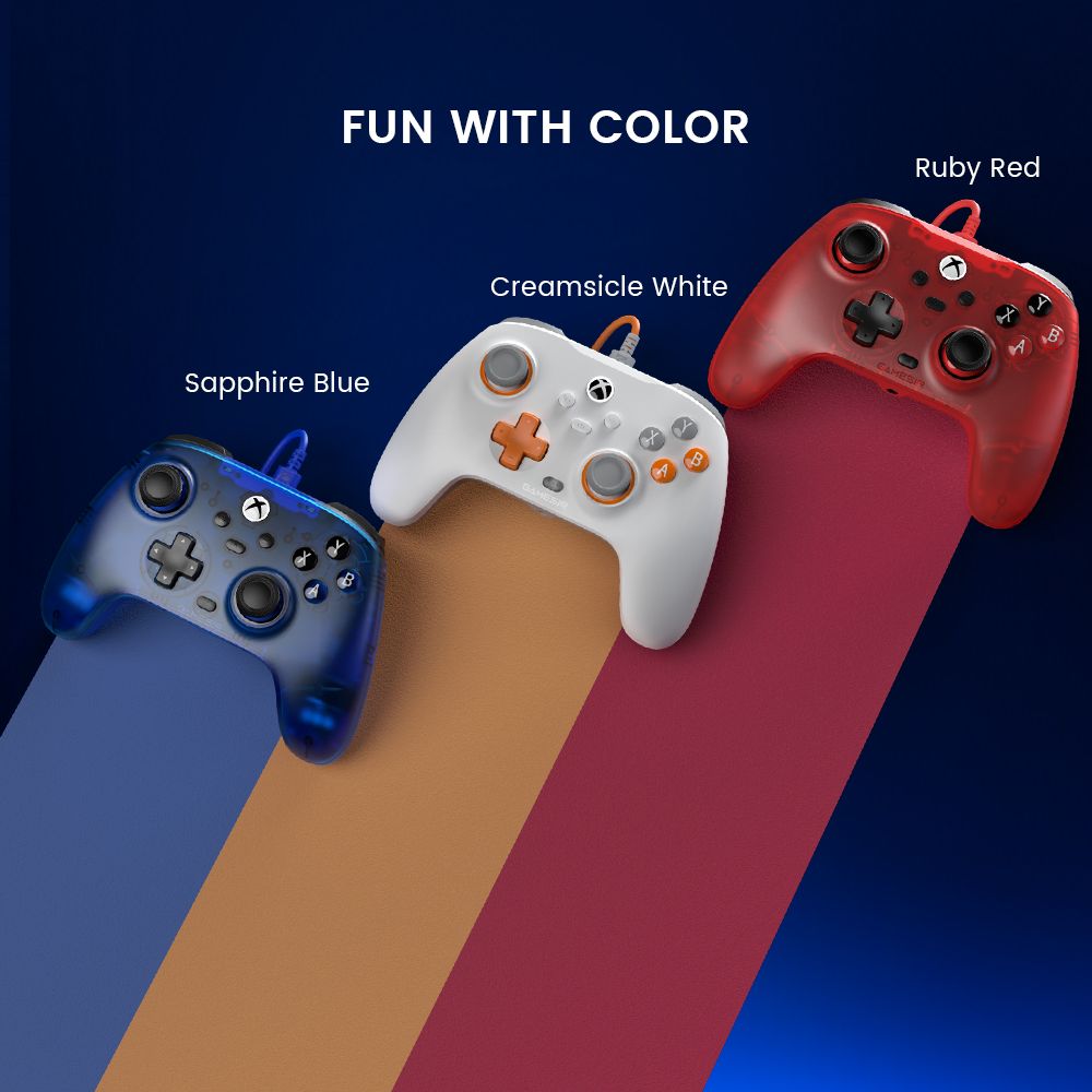 [Certifikace Xbox] Drátový herní ovladač GameSir T7, 1 měsíc zdarma XGPU, páčky Hallova efektu, Hallovy triggery, kompatibilní s Xbox a Xbox One řady X/S, Steam, Windows 10/11 - rubínově červený