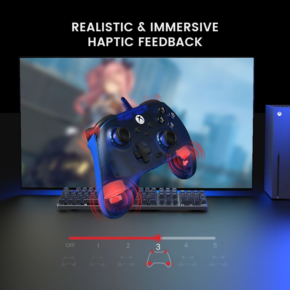 [Certifikace pro Xbox] Drátový herní ovladač GameSir T7, 1 měsíc zdarma XGPU, páčky Hallova efektu, Hallovy triggery, kompatibilní s Xbox a Xbox One řady X/S, Steam, Windows 10/11 - rubínově červený