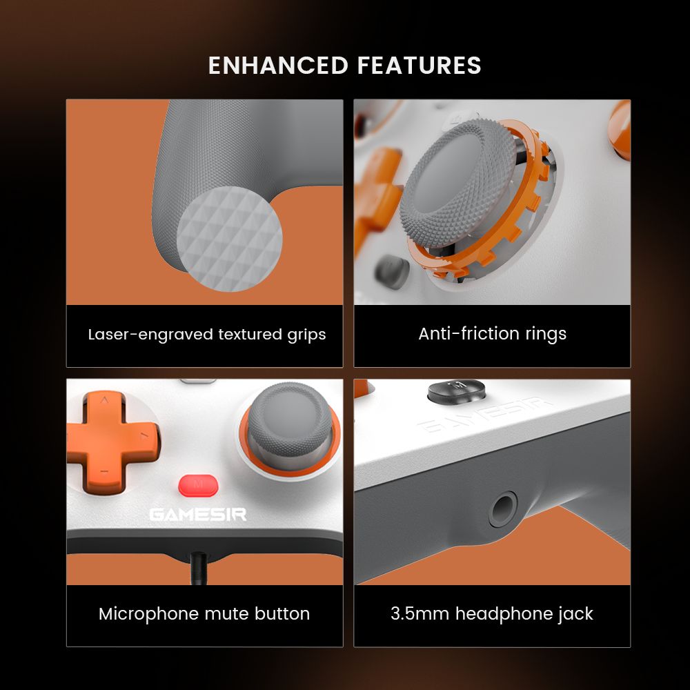 [Certifikace Xbox] Drátový herní ovladač GameSir T7, 1 měsíc zdarma XGPU, páčky Hallova efektu, Hallovy triggery, kompatibilní s Xbox a Xbox One řady X/S, Steam, Windows 10/11 - rubínově červený