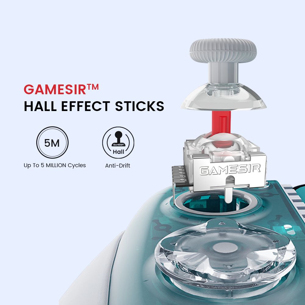 Mobilní herní ovladač GameSir X3 Pro s konektorem C, ventilátor, Hallovy páčky, dva hlučné motory, 6osý gyroskop, kompatibilní s iPhone 15 a Androidem