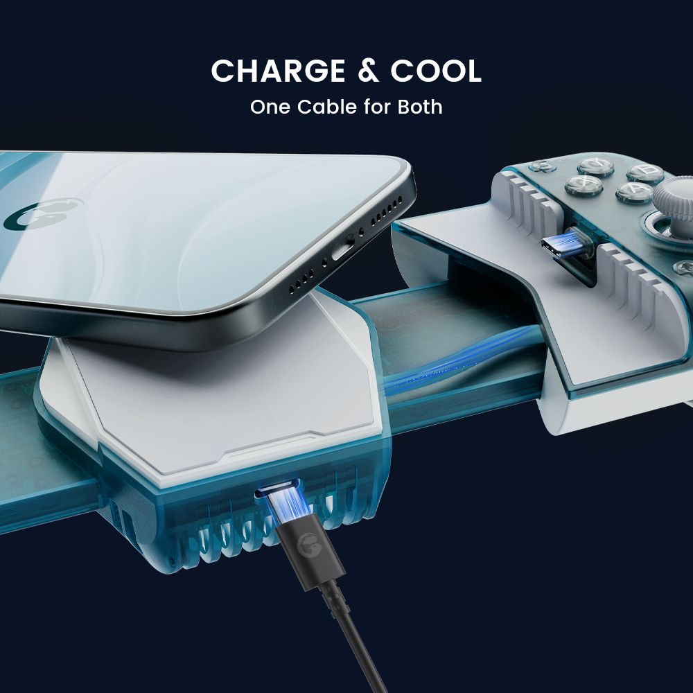 Mobilní herní ovladač GameSir X3 Pro s konektorem C, ventilátor, Hallovy páčky, dva hlučné motory, 6osý gyroskop, kompatibilní s iPhone 15 a Androidem