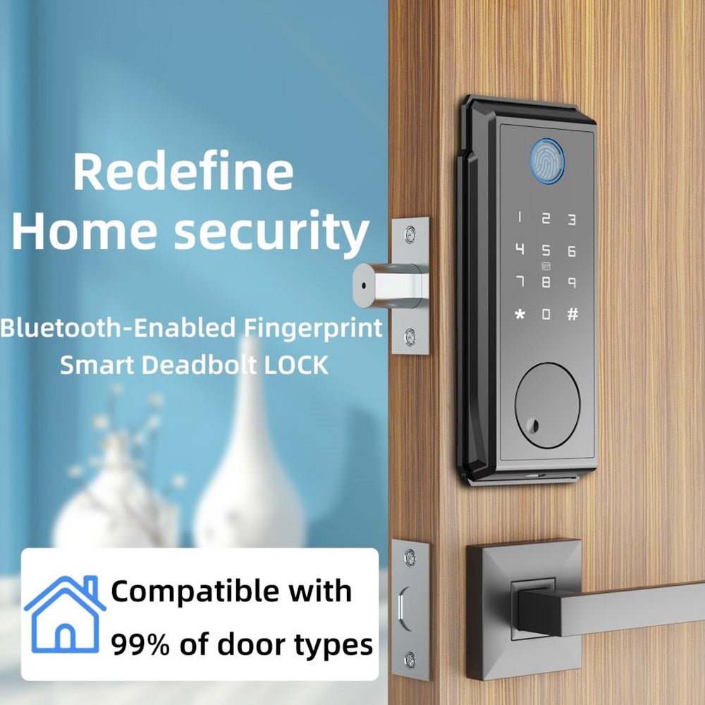 Geekbes JD-D06 Inteligentní zámek Deadbolt, Automatické zamykání, Otisk prstu Heslo IC Karta WiFi Dálkové odemykání