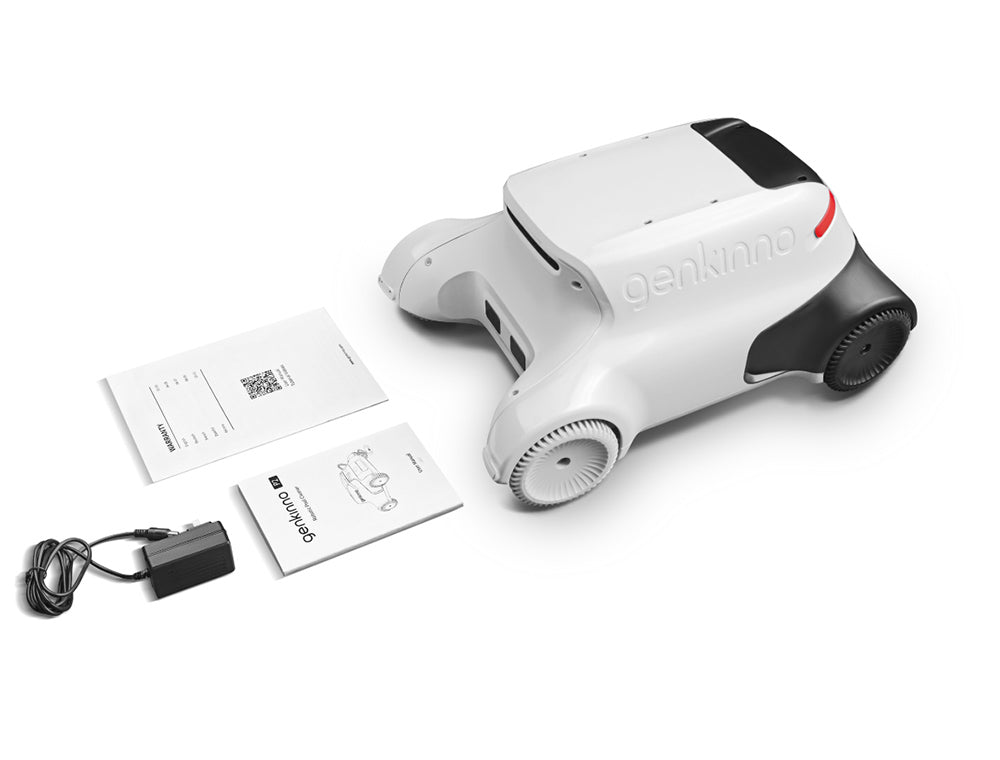 Bezdrátový robotický vysavač Genkinno P2, sací výkon 70 W, doba provozu 120 minut, plánování trasy AdaptiveNav, technologie AdaptiveSuc, dálkové ovládání přes aplikaci, pro nadzemní/zapuštěné bazény, bílá - zástrčka EU