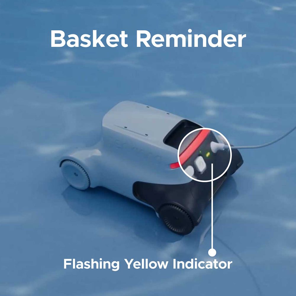 Bezdrátový robotický vysavač Genkinno P2, sací výkon 70 W, doba provozu 120 minut, plánování trasy AdaptiveNav, technologie AdaptiveSuc, dálkové ovládání přes aplikaci, pro nadzemní/zapuštěné bazény, bílá - zástrčka EU