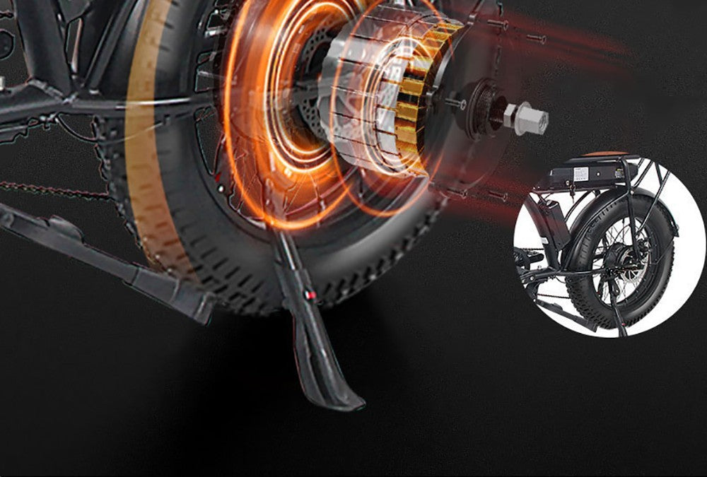 Elektrické kolo GOGOBEST GF750 Plus, motor 1000 W * 2, maximální rychlost 45-50 km/h, baterie 48 V 17,5 Ah, přední a zadní hydraulické brzdy - zelené