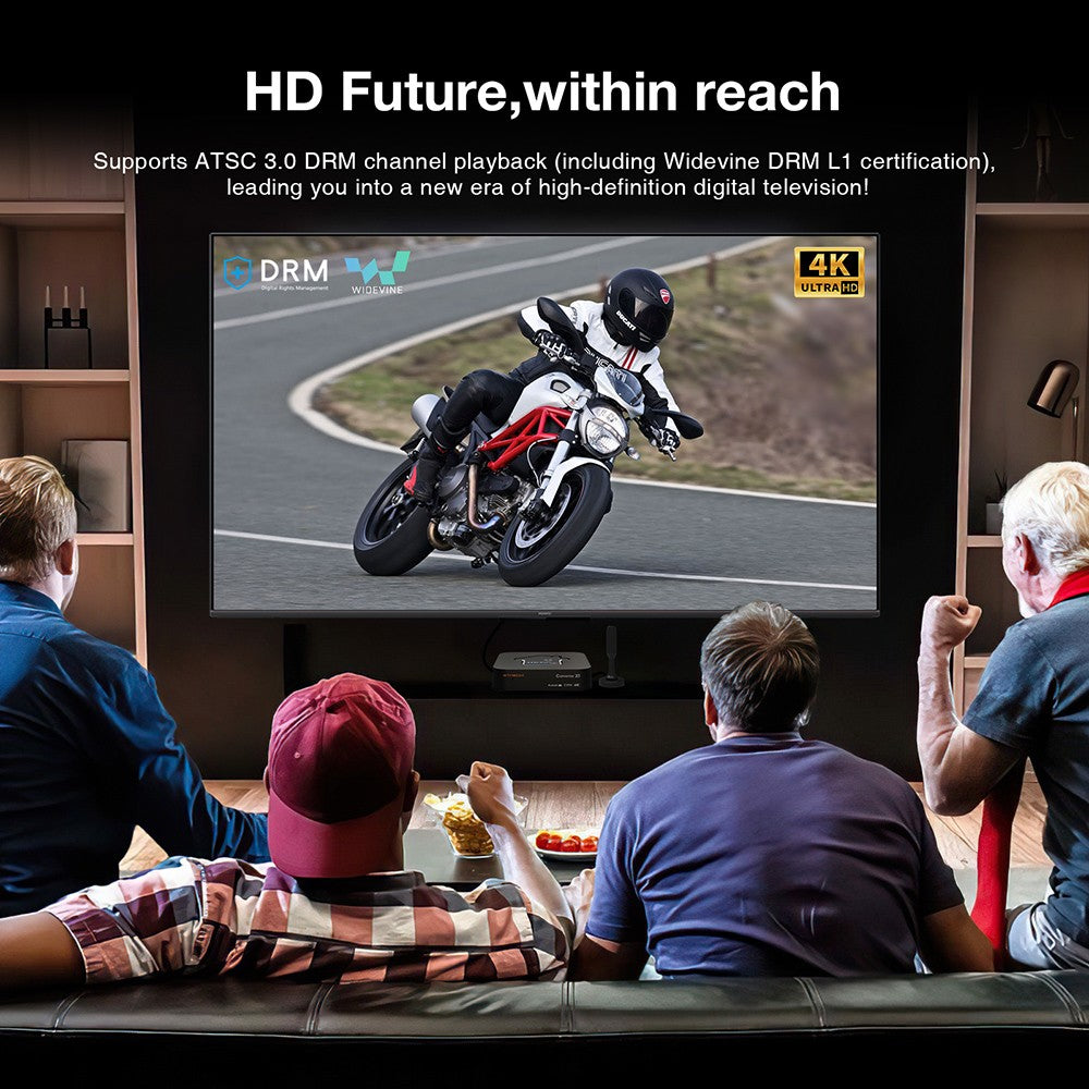 GTMEDIA HDTV Converter X1 TV Box, Android 11, ATSC 3.0 DRM, DVR nahrávání, 4K HDR, vestavěný Miracast, 2GB RAM 32GB ROM, Bluetooth 5.0, 2.4G/5G WiFi - americká zástrčka